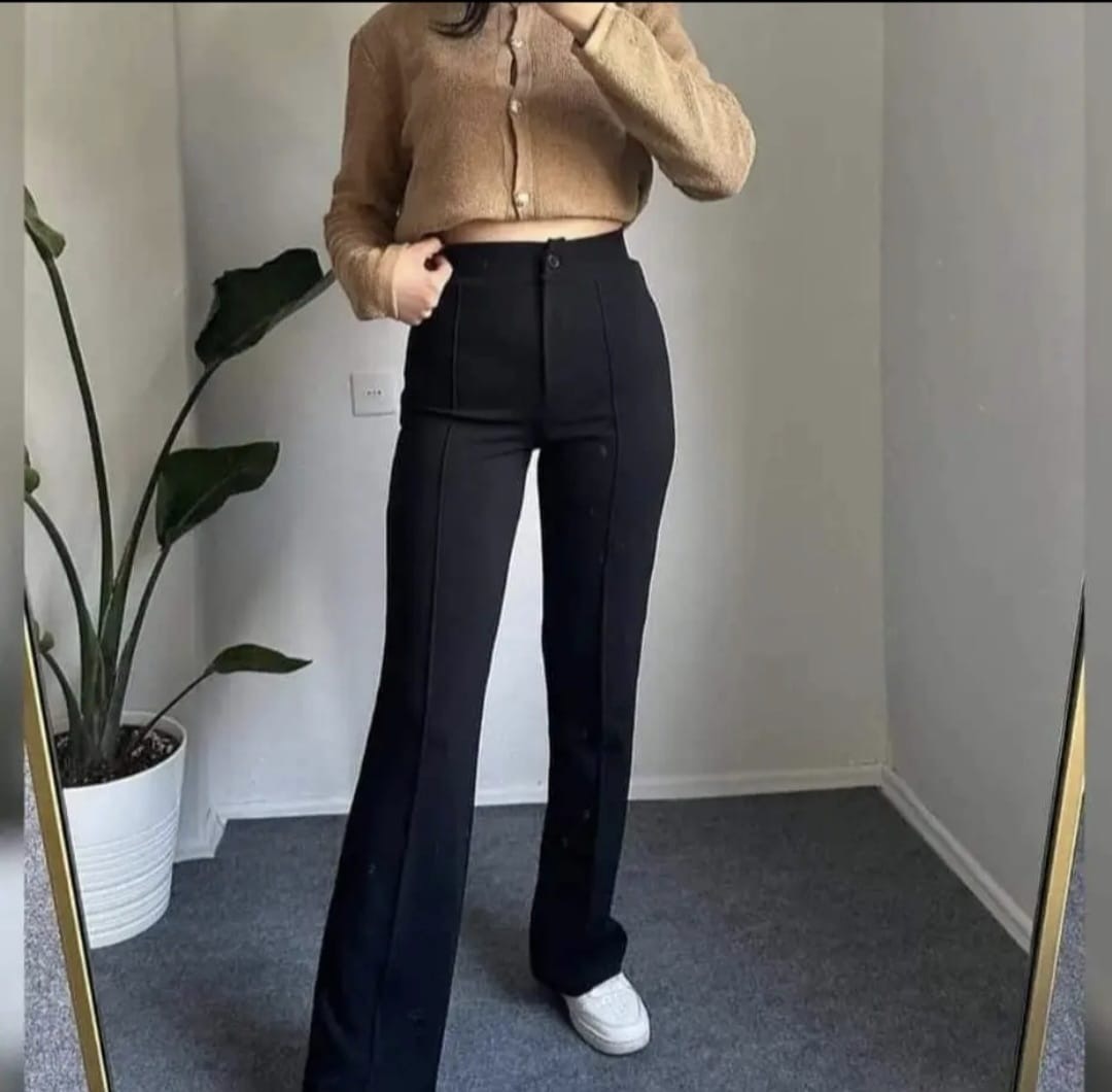 Çimalı Likralı Krep Pantolon