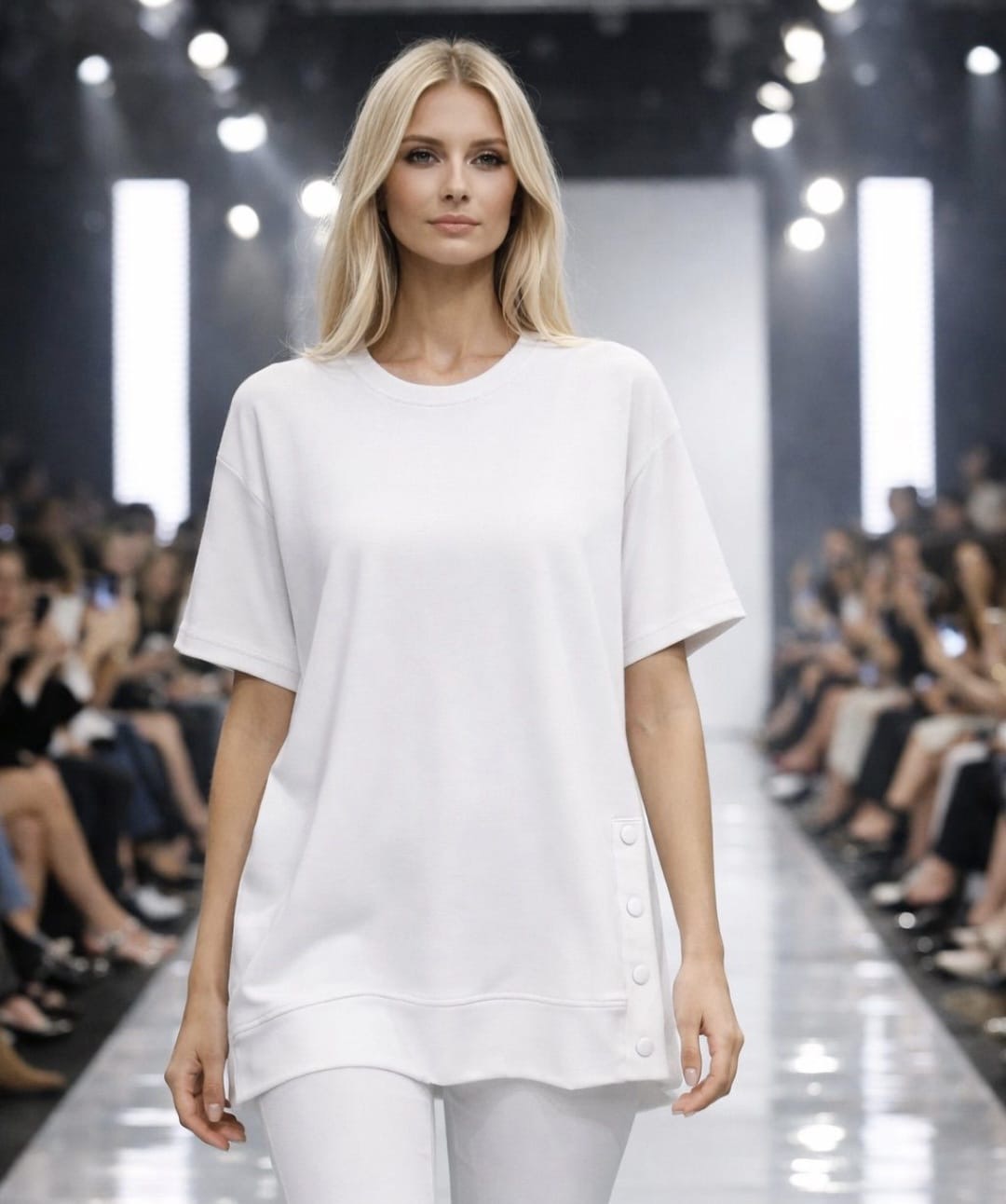 Oysho Eteği Çıtçıtlı Modal Tunik Tişört