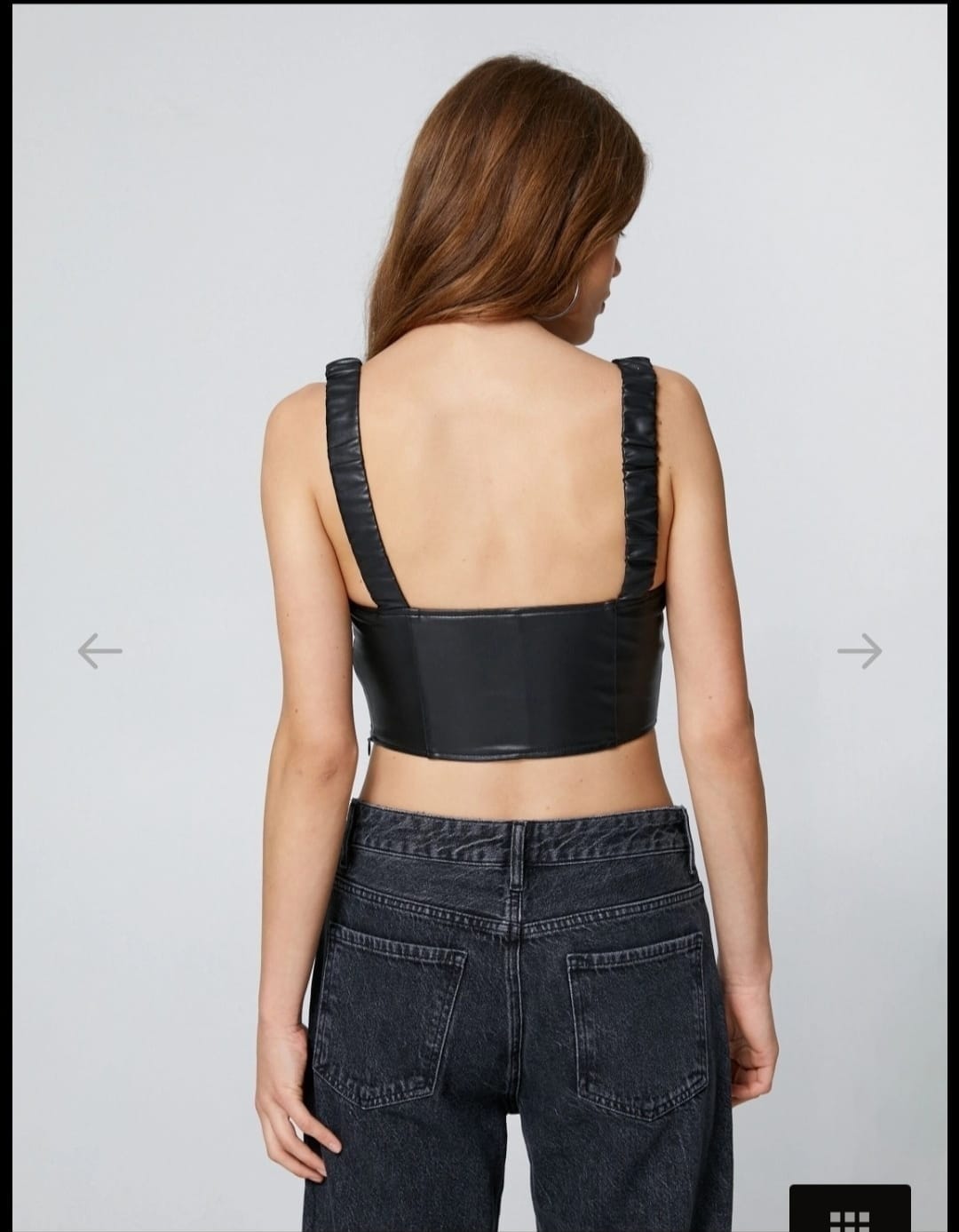 Deri Crop Ceket – Siyah